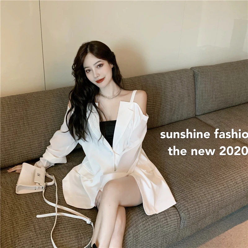 

Firm offers port will taste condole off-the-shoulder niche design feels loose off coat suits brought temperament