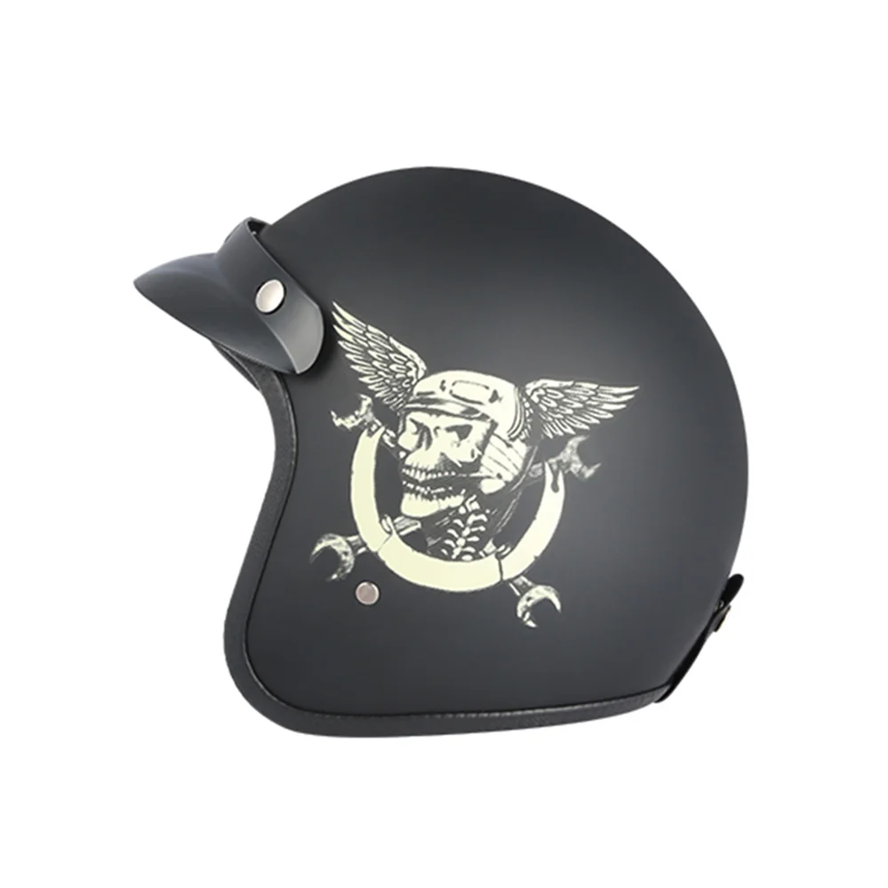 BLD Vintage Motorcycle Jet Helmet Cafe Racer Open Face Retro 3/4 DOT Certified Casco Casque Moto for Man Women | Автомобили и