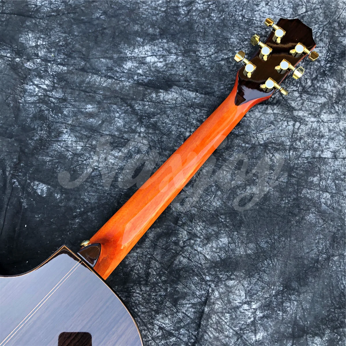 

Abalone Ebony 41 Inch Natural Solid Spruce Top 914 Acousitc Guitar