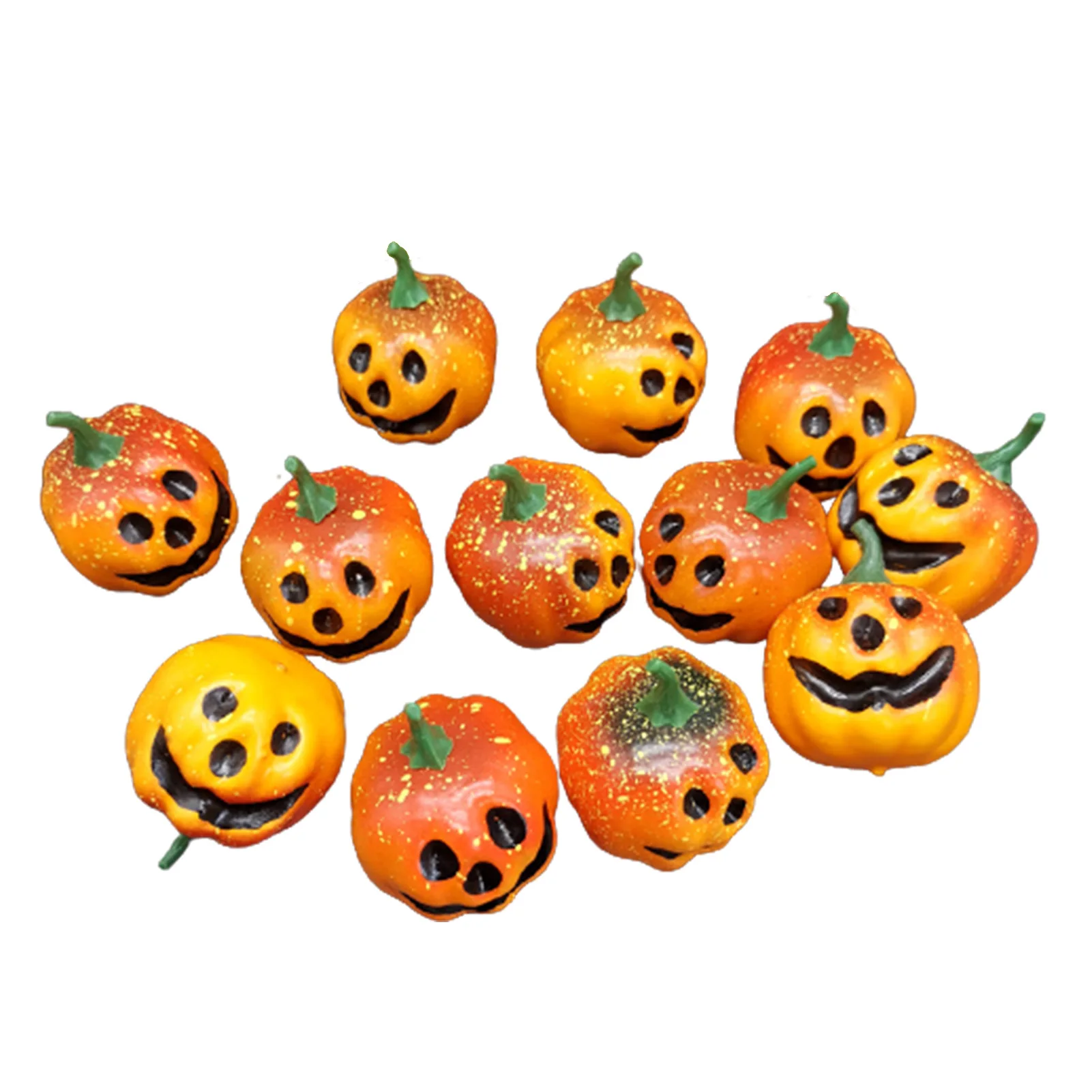 

12pcs Halloween Pumpkin Creative Smiling Pumpkin Photography Props Bar Halloween Party Home Decoration