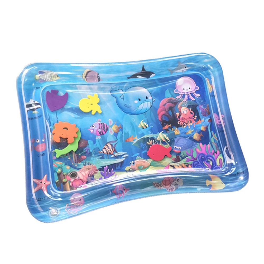 

Baby Water Mat Inflatable Patted Pad Cushion Infant Toddler Water Play Mat For Children Education Developing Baby Bath Toys