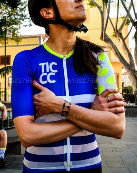 Новинка 2019 Ticcc Team короткий рукав легкие майки для велоспорта женские летние