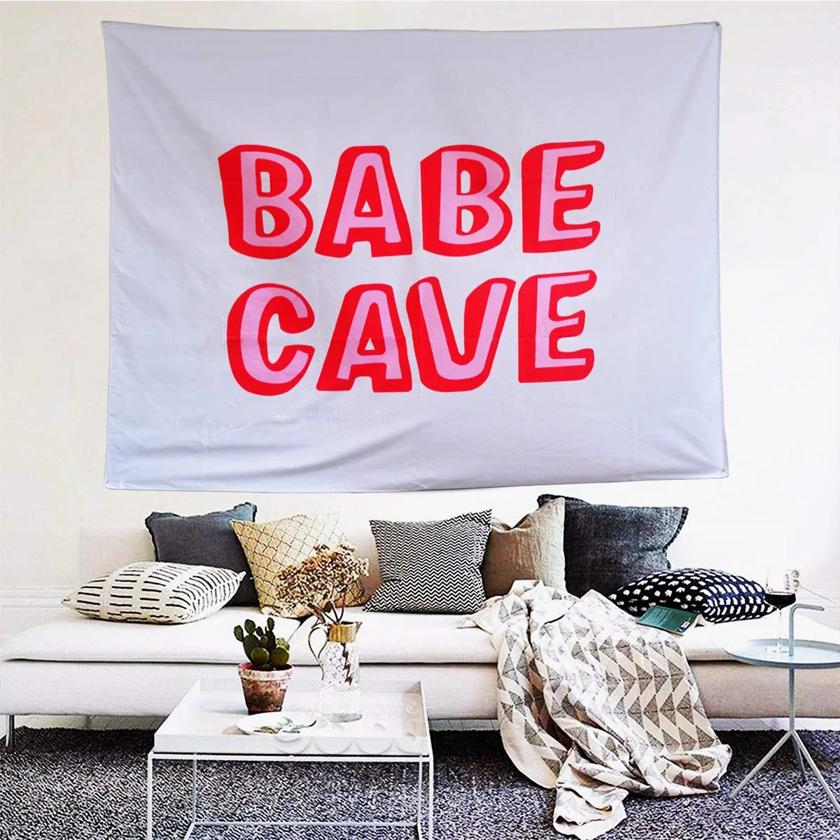 

Cute Cave Tapestry Wall Hanging Boutique Tapestry Fun Tapestry Living Room Bedroom Dormitory Decoration (59.1 x 51.2 Inches)