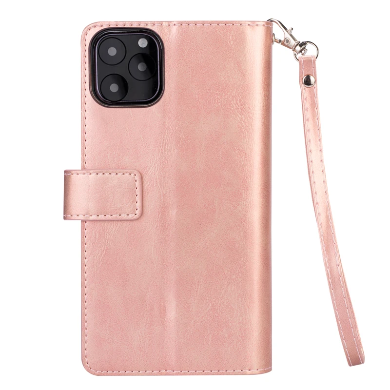 Чехол-книжка с бумажником для iPhone XS 11 Pro Max X XR, сумка из искусственной кожи, чехол на молнии с отделением для денег, карман на ремешке, чехол для мобильного телефона