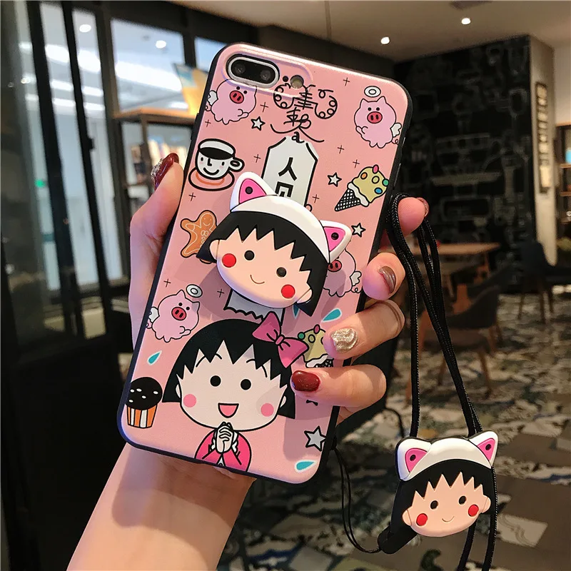 Новый креативный ремешок чехол для телефона iPhone X XS XR XSMax 8 7 6 6S PluS мультяшный кулон
