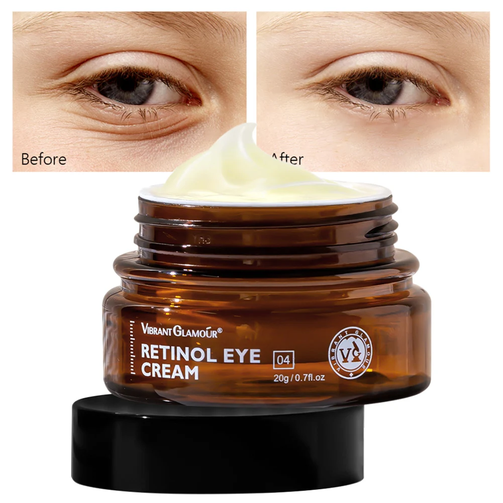

Retinol Eye Cream Dark Circles Fade Fine Lines Remove Eye Bags Anti Wrinkle Anti Aging Firming Whitening Brighten Skin 20g