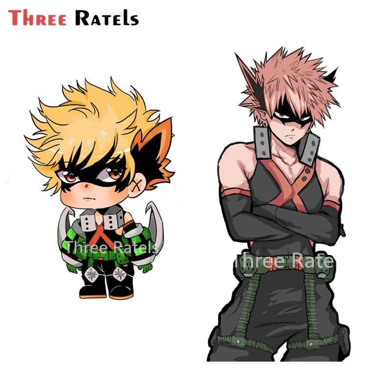 

A653 Забавные милые автомобильные наклейки Bakugo Katsuki Chibi, автомобильные наклейки для ноутбука, виниловая обложка