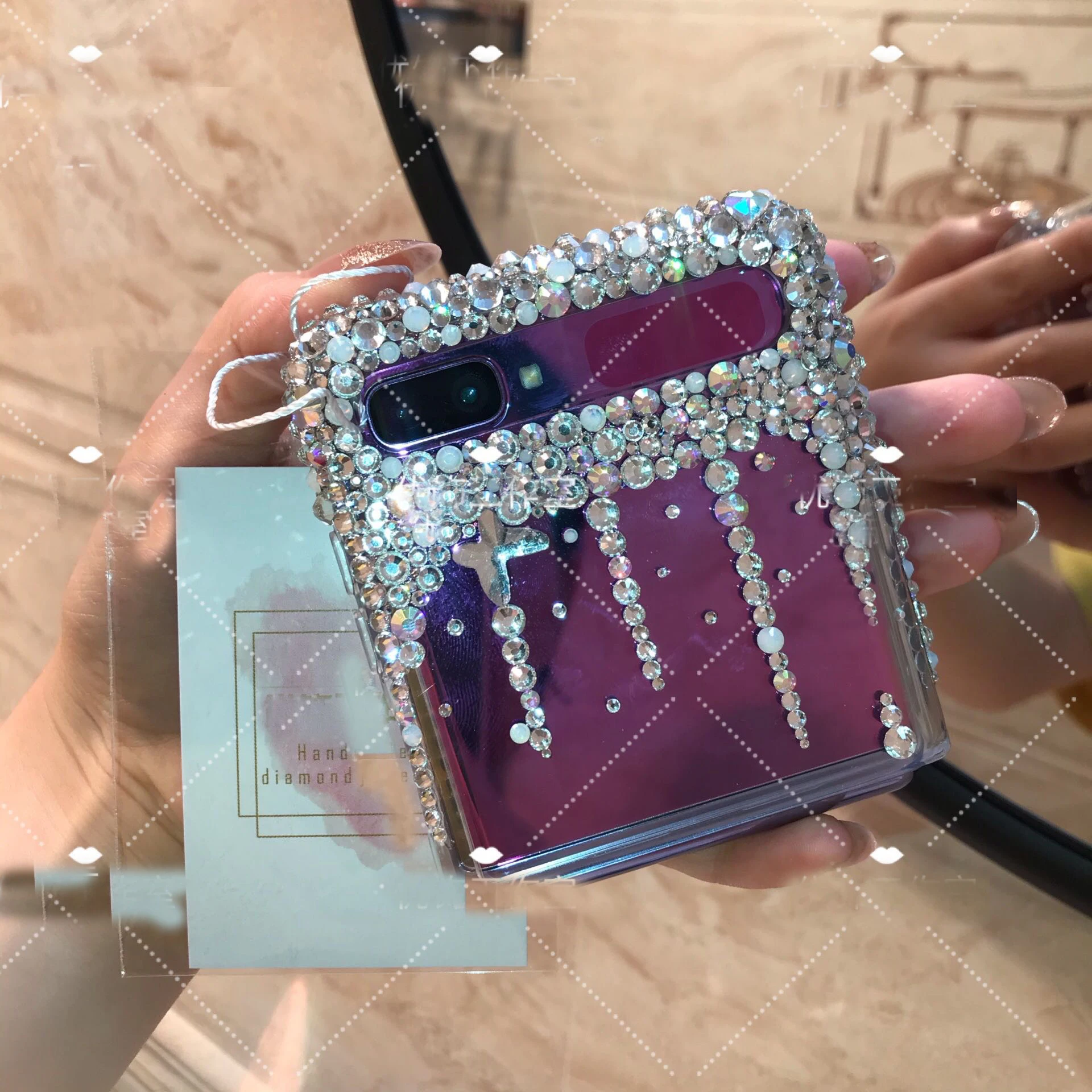 Супер Роскошный DIY Модный высококачественный Блестящий протеиновый чехол для телефона со стразами для Samsung Galaxy Z Flip 5G 4G 3 Flip3