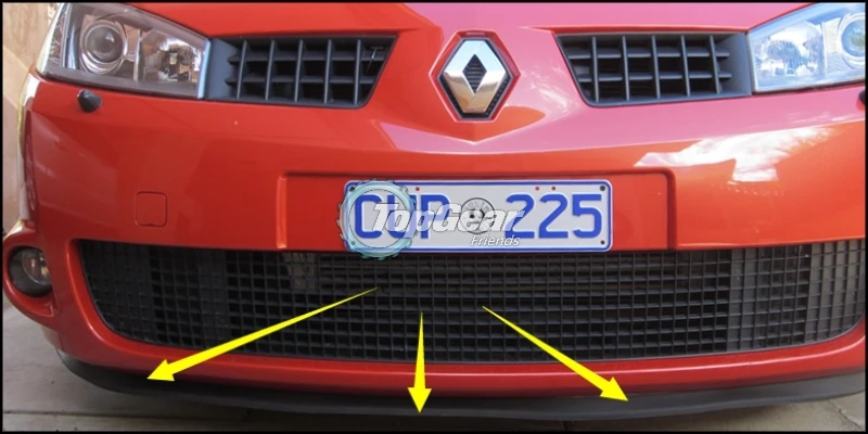 Дефлектор губ бампера для Renault Megane Передняя юбка спойлера ДЛЯ TopGear Friends тюнинга