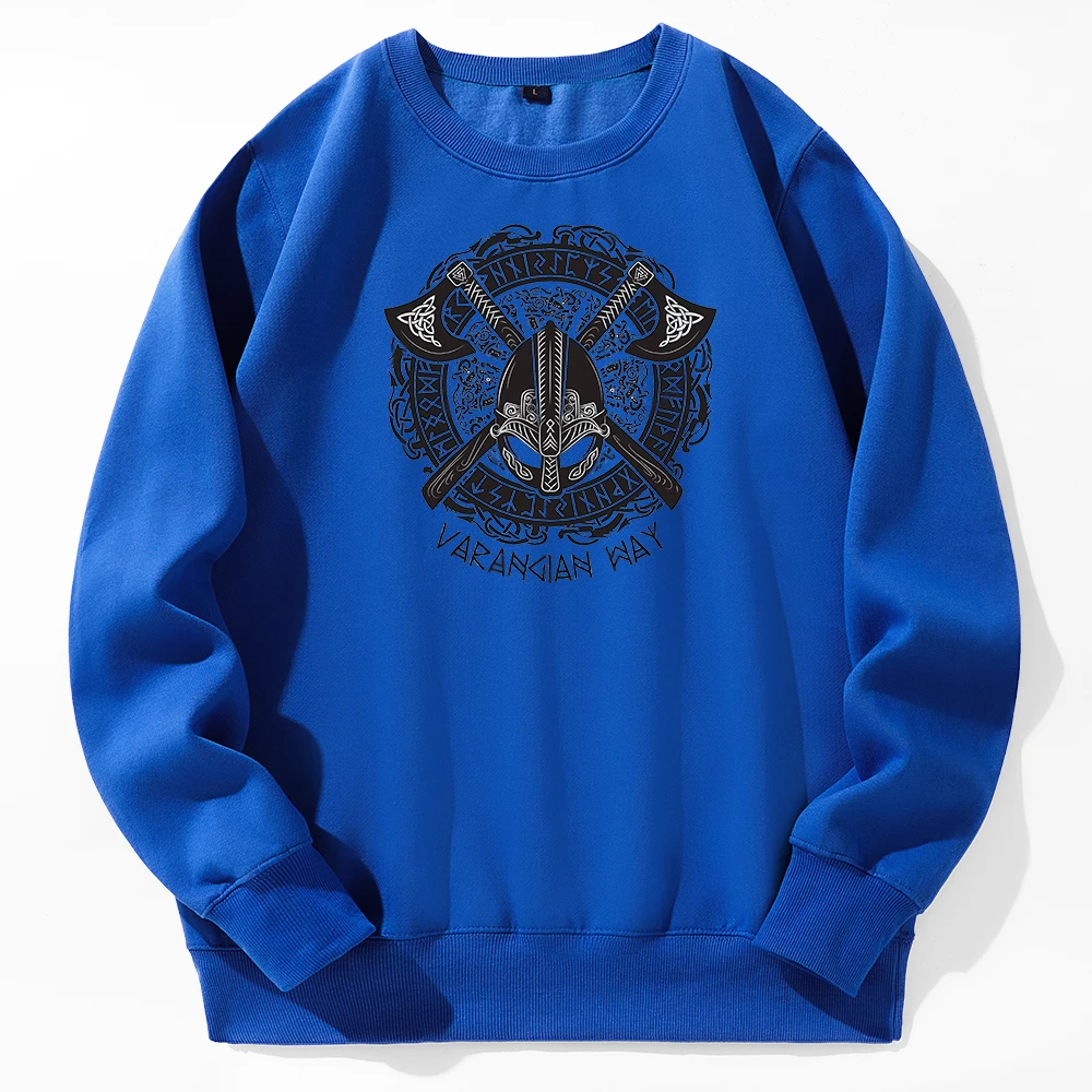 

Толстовка мужская с принтом скандинавской мифологии, мягкая брендовая одежда, термозащитный винтажный Свитшот оверсайз, с защитой от холода