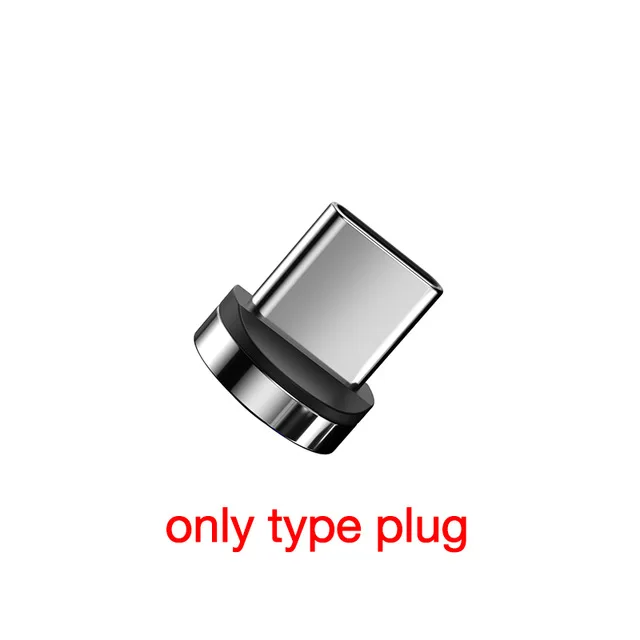 Only Plug for Type C CAFELE Магнитный Micro USB кабель для iPhone светодиодный QC3.0 Тип C плетеный кабель зарядное устройство для samsung Xiaomi huawei 1 м 3 А Быстрая зарядка - Цвет: Only Plug for Type C