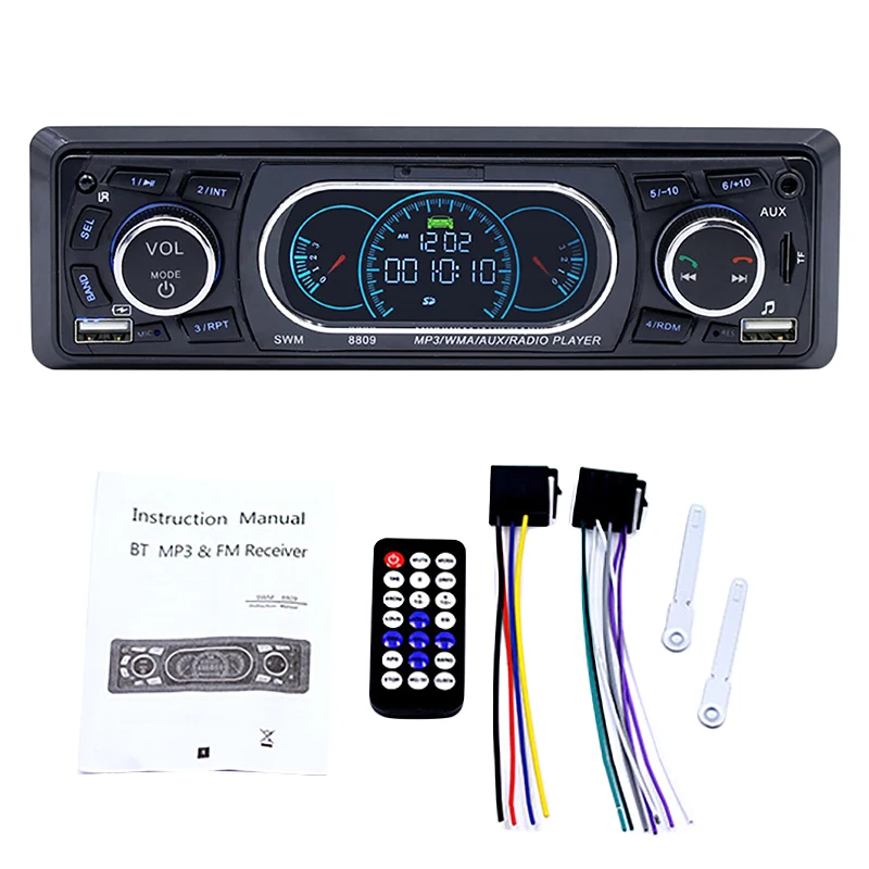 

Автомагнитола 1 Din с Bluetooth, аудиоплеером, mp3-плеером, портом Sup, USB, TF, AUX, FM-приемником, дистанционным управлением и USB-портом