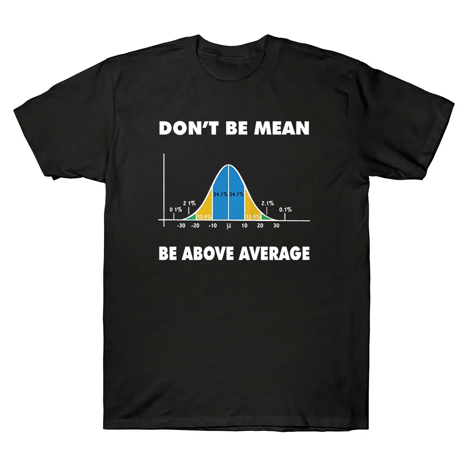 

Don't Be Mean Be Above Average Funny Math T-Shirt Men's Cotton Tee Black Ulzzang Gothic T shirt Top Women Popular Summer Top