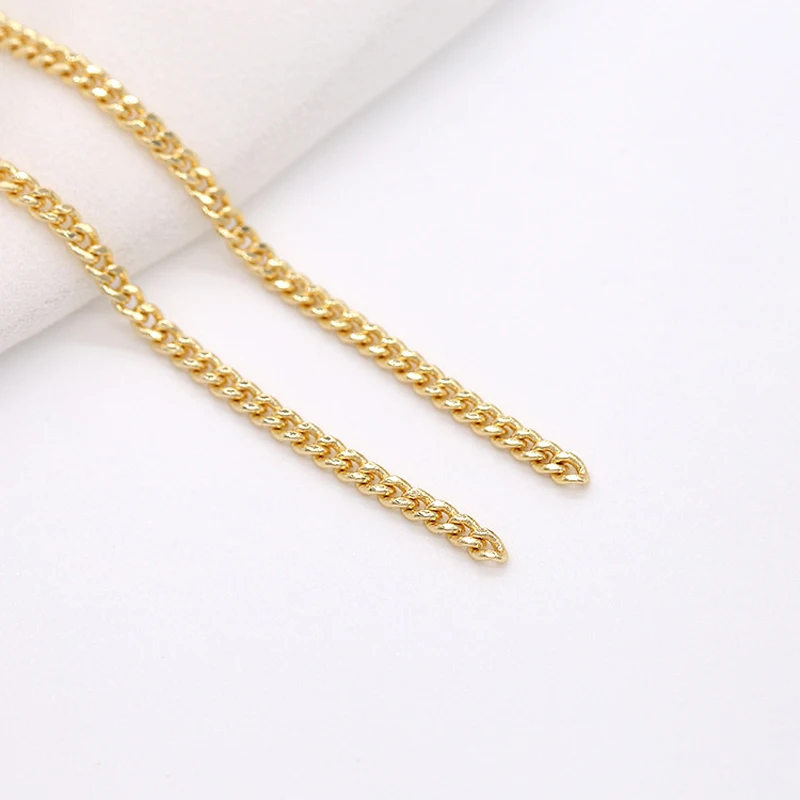 

10 Meters Stylish 14K Gold Multi-specification Korean Fashion Charms Chain DIY Hand-made Sweater Bracelet Necklace Best Material