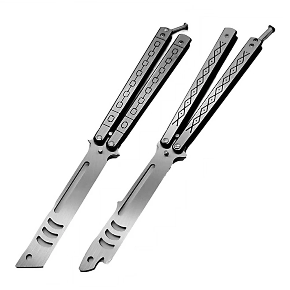 

Складной тренировочный нож Blunt Balisong, карманный тренировочный инструмент из нержавеющей стали 440C для игр на открытом воздухе