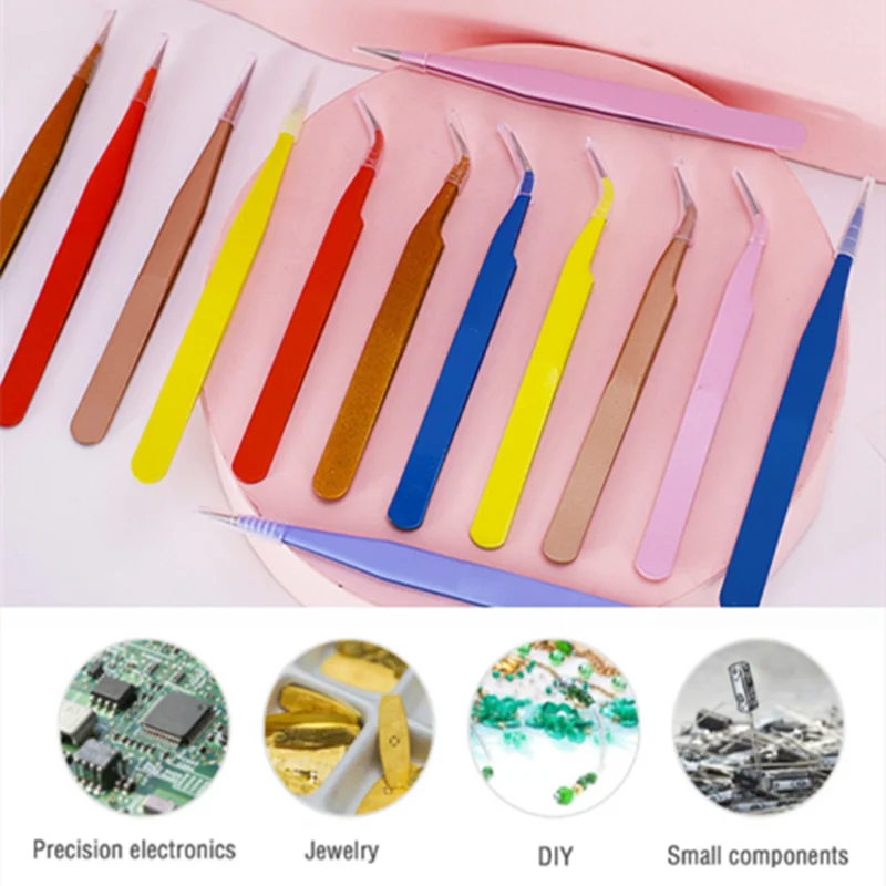 2 шт./набор пинцет из нержавеющей стали для наращивания ресниц | Красота и