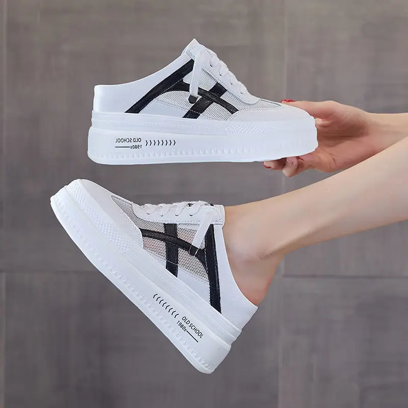 

2021 New Summer White Shoes Women's Casual Height Increasing Insole Platform Shoes woman vulcanize shoes