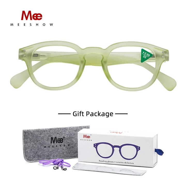 Мужские и женские очки для чтения Meeshow модные с Lesebrillen подарочная упаковка 2 0