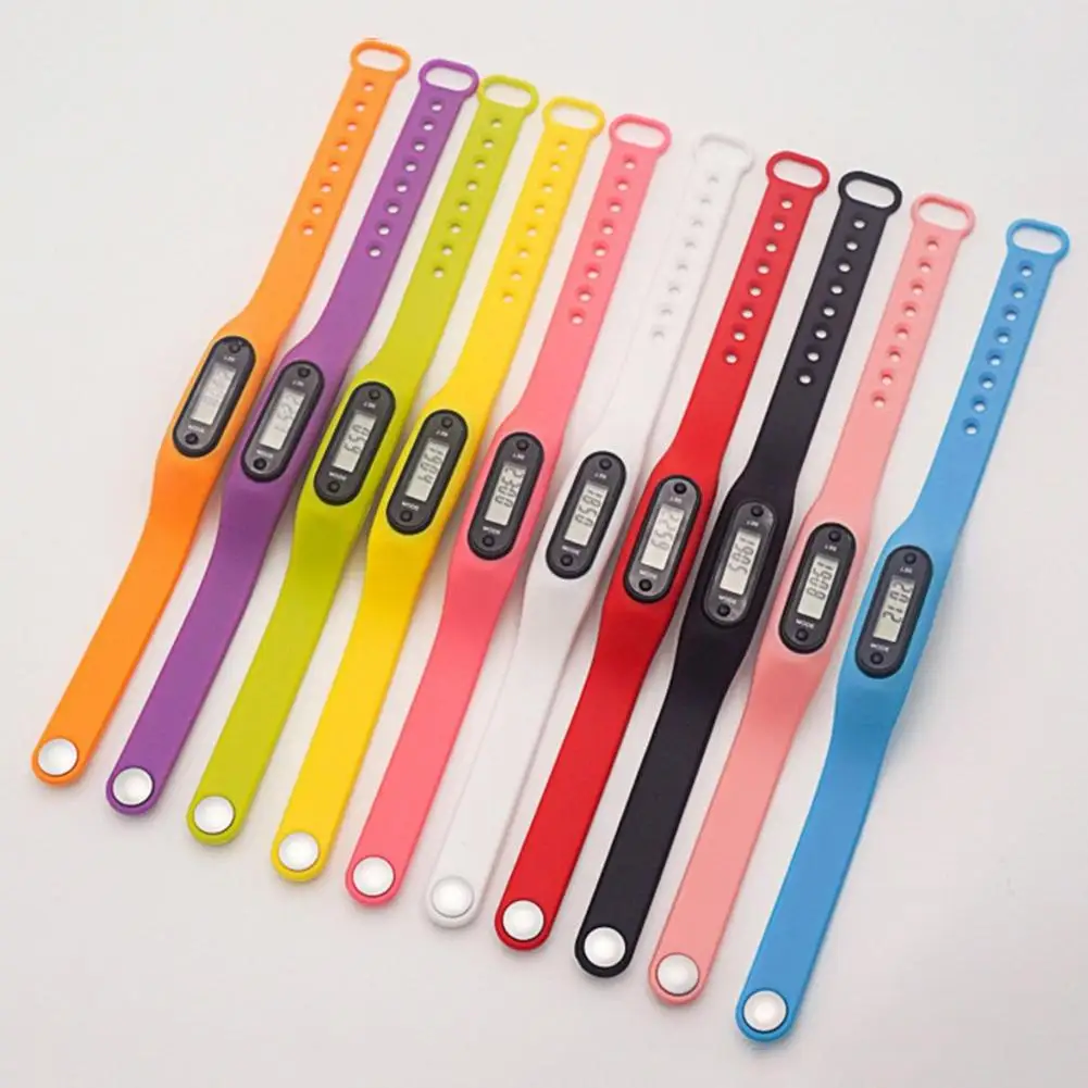 2 шт. цифровой ЖК дисплей пешком Шагомер Run шаг счетчик калорий наручные