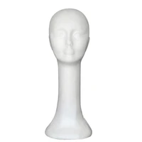 foam female human head long neck mannequin wig hat glasses display stand model