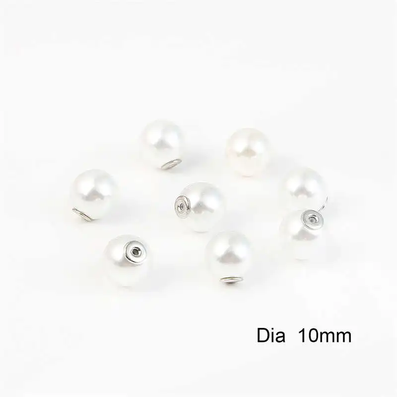White 10mm Hole1mm 10 шт. белый цвет слоновой кости ABS жемчужные бусины очаровательные серьги-гвоздики задние пробки ушной столб гайки затычки для самостоятельного изготовления ювелирных изделий серьги База - Цвет: White 10mm Hole1mm