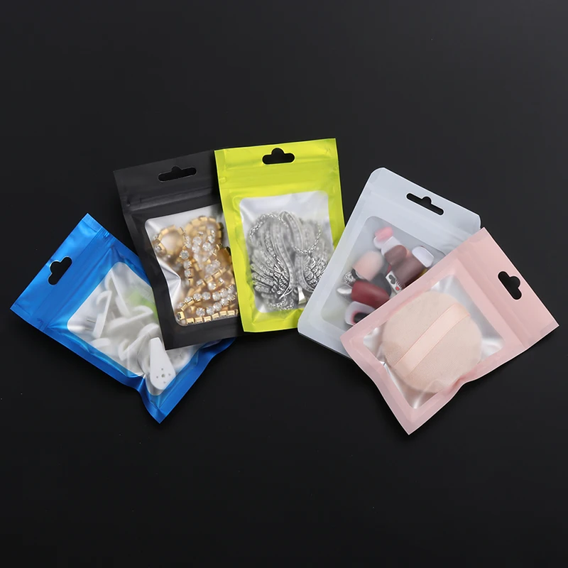 20 шт. матовые пакеты на молнии с голограммой из алюминиевой фольги