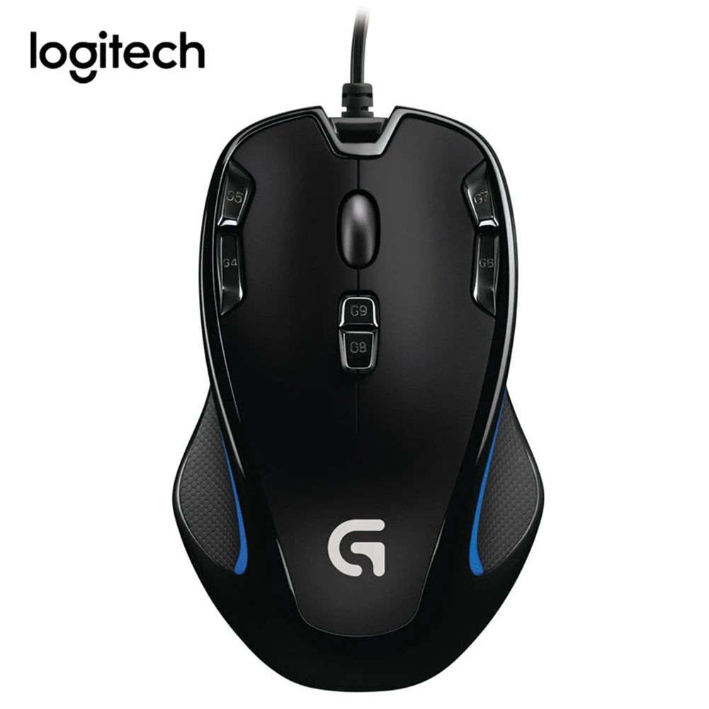 Logitech G300s Ambidextrous оптическая игровая мышь USB Проводная 9 программируемых кнопок 2500