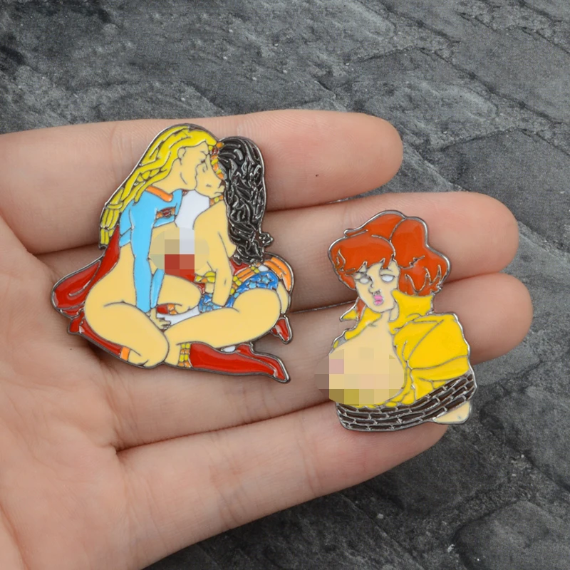 Эмалированная заколка для пар желтые Заколки женщин заколки с поцелуями апрель