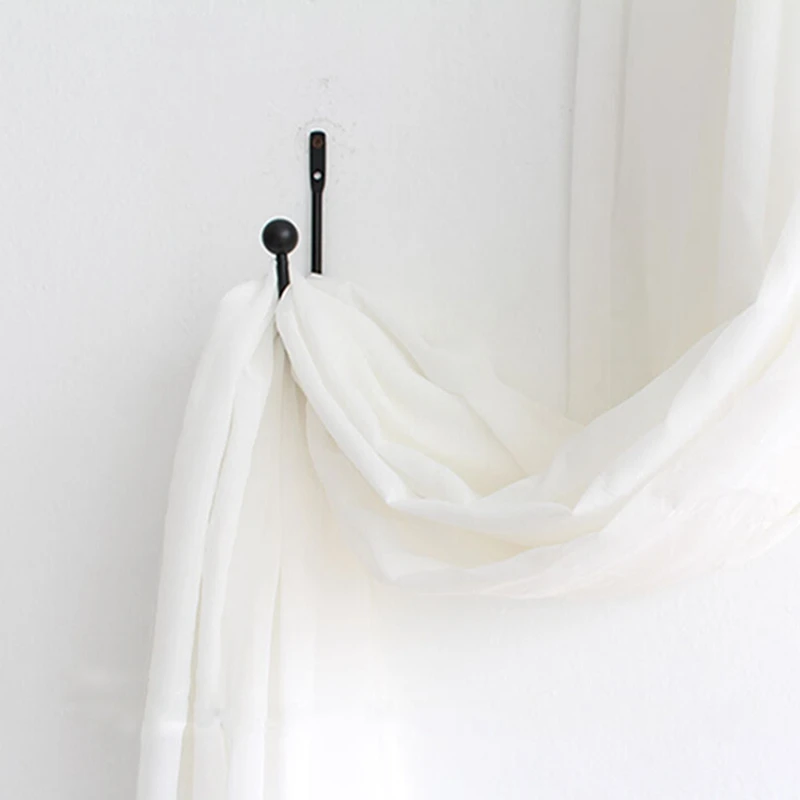 Large Curtain Hold Back Metal Tie Tassel Arm Hook Loop Holder U Shaped Round Window Wall Decoration Hanger | Дом и сад