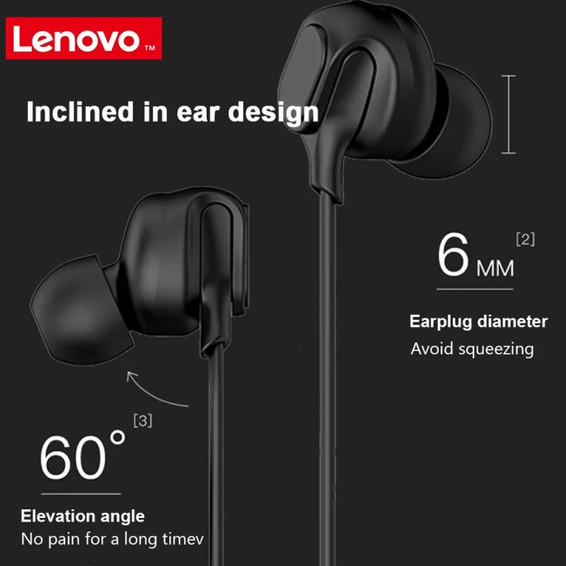 Наушники Lenovo HF150 гарнитура 3 5 мм с микрофоном проводные наушники вкладыши для