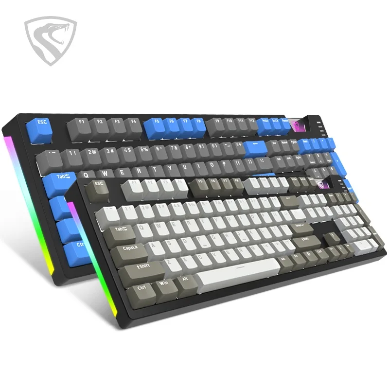 USB Проводная Механическая клавиатура FL Esports Max 104 эргономичная с подсветкой для
