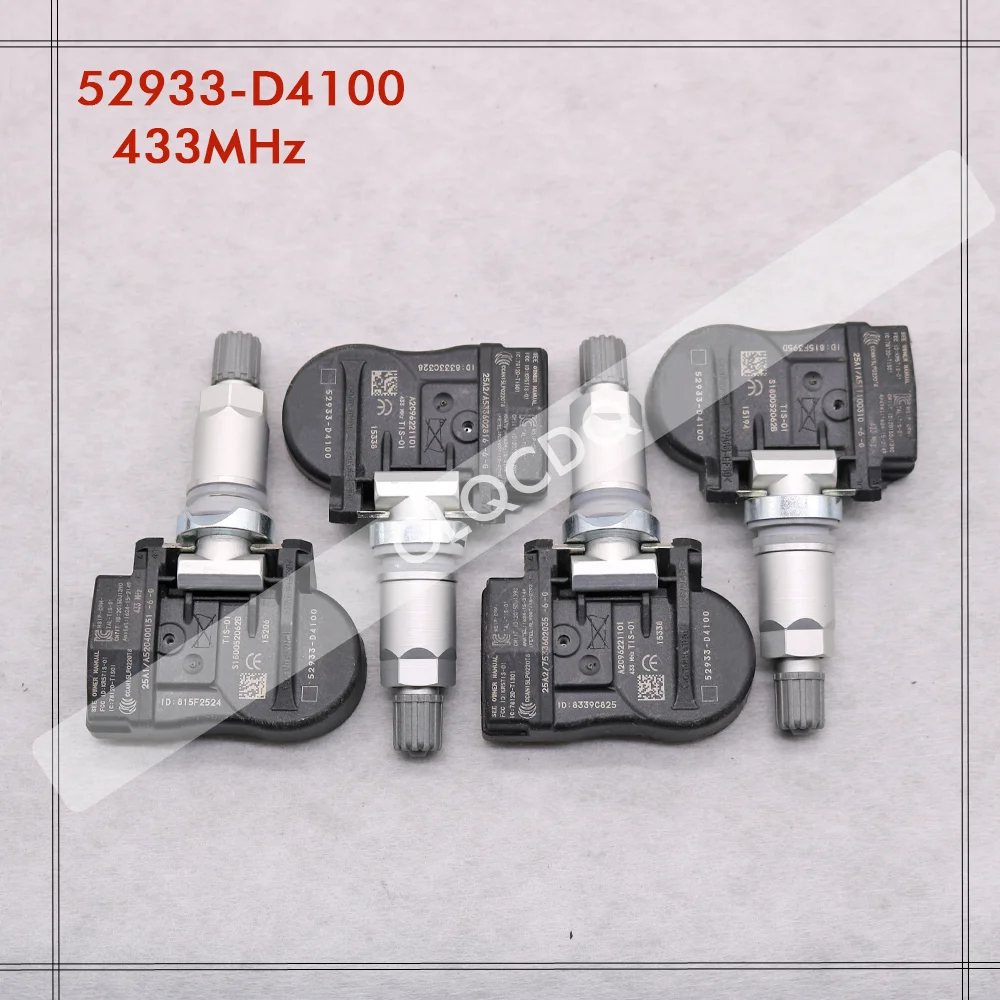 

4 X TPMS для 2015-2022 Hyundai ELANTRA 2019 I30 FASTBACK KIA OPTIMA NIRO датчик давления в шинах 52933-D4100 52933-D91000