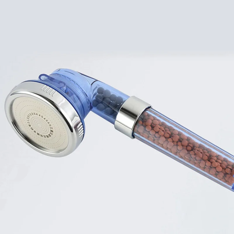 

3 Modes Bath Shower Adjustable Jetting Shower Head High Pressure Saving Water Bathroom Anion Filter Shower Hot