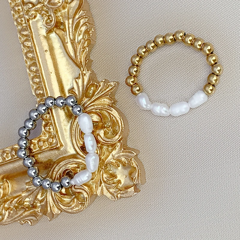 Винтажные фотообои для женщин из нержавеющей стали золотые серебряные бусины