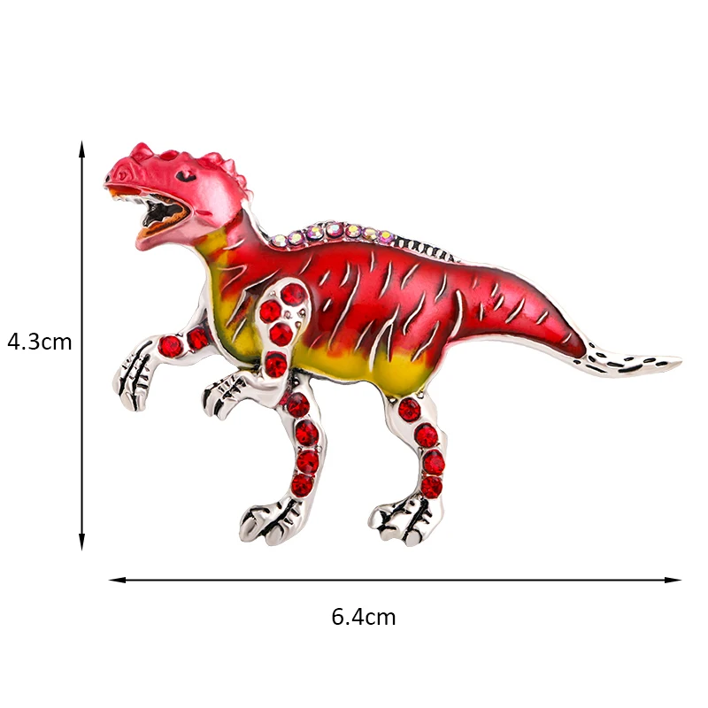 

Wuli&baby Enamel raptors Dragon Brooches For Women Unisex 4-color Animal Party Casual Brooch Pins Gifts