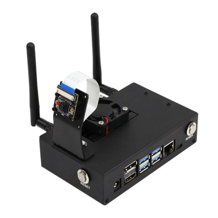 Металлический защитный корпус Jetson Nano с охлаждающим вентилятором/крепежным