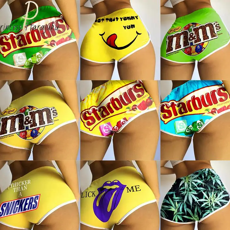 

2021 New Women Summer Shorts Slim Short High Waist Elasticity Color Letter Printing Aesthetics Casual Fashion Hot Biker Shorts