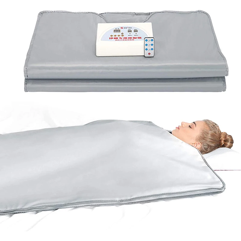 

Silver Sauna Blanket Sliming Beauty Electric Heating Blankets Weight Loss Detox Therapy Machine EU/US Plug Throw