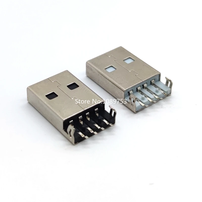 10 шт./лот USB 2 0 разъем 4pin A штекер раковины 5 SMT кабель для пайки SMD PCB коннекторы