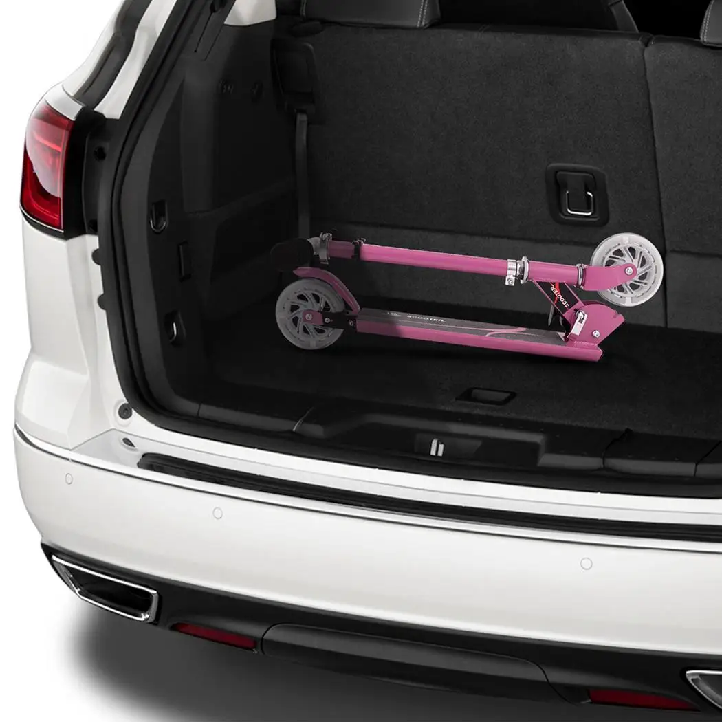 Складная регулируемая высота 2-колесный скутер с светодиодный светильник колеса