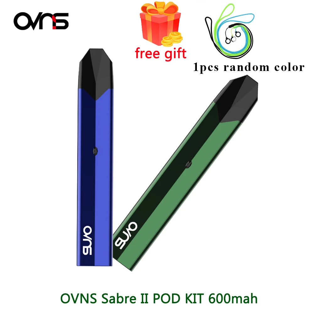OVNS Saber II Pod Kit встроенный 600 мАч система комплект с 1 5 мл емкость картриджа и Ом