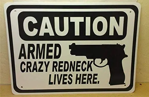 

Небрендовый винтажный стильный металлический знак 8x12 дюймов, предупреждающий вооруженный сумасшедший человек, пещера, шикарный Настенный ...