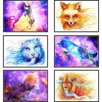 5d diy animal full square drill diamond painting colorful handmade cross stitch kits embroidery mosaic home room wall decor