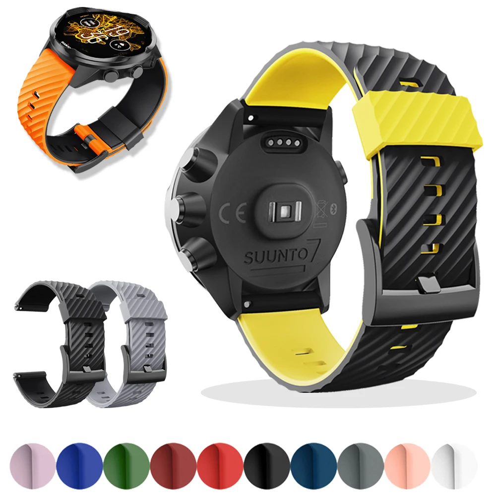 

Ремешок для часов Suunto Sport, силиконовый, для Suunto 9, 7, 9, Baro, D5
