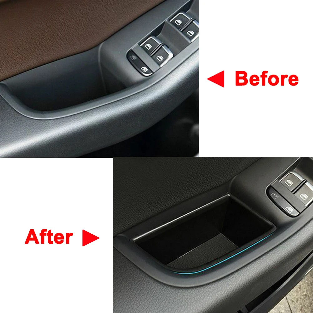 For AUDI Q5 2009 2010 2011 2012 2013 2014 2015 2016 Interior Door Storage Box Armrest Handle Pocket Holder Car Parts Accessories |