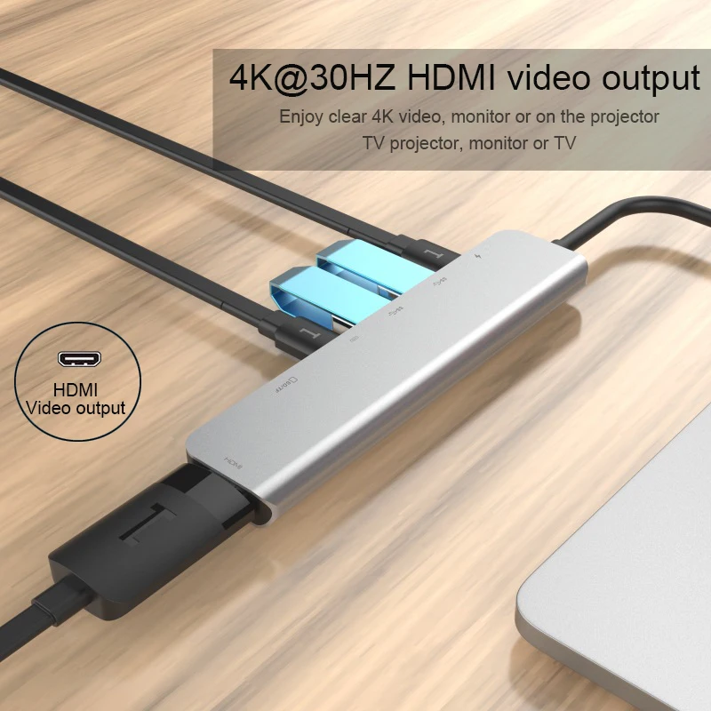 BKSCY USB C концентратор для Мульти 3 0 HDMI адаптер док станция MacBook Pro huawei P30/P20 1 сплиттер