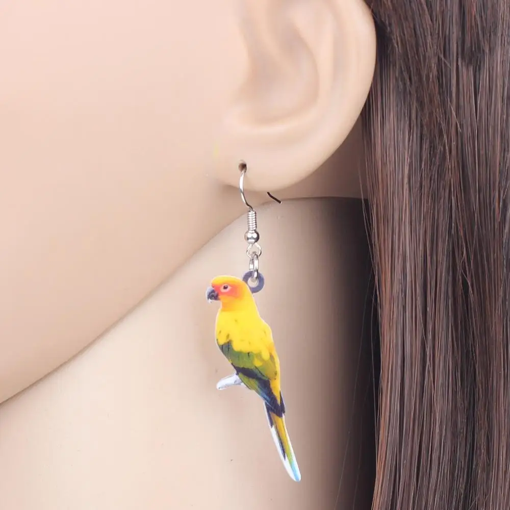 Акриловые подвески Bonsny в виде птиц ожерелье серьги ювелирные наборы тропические