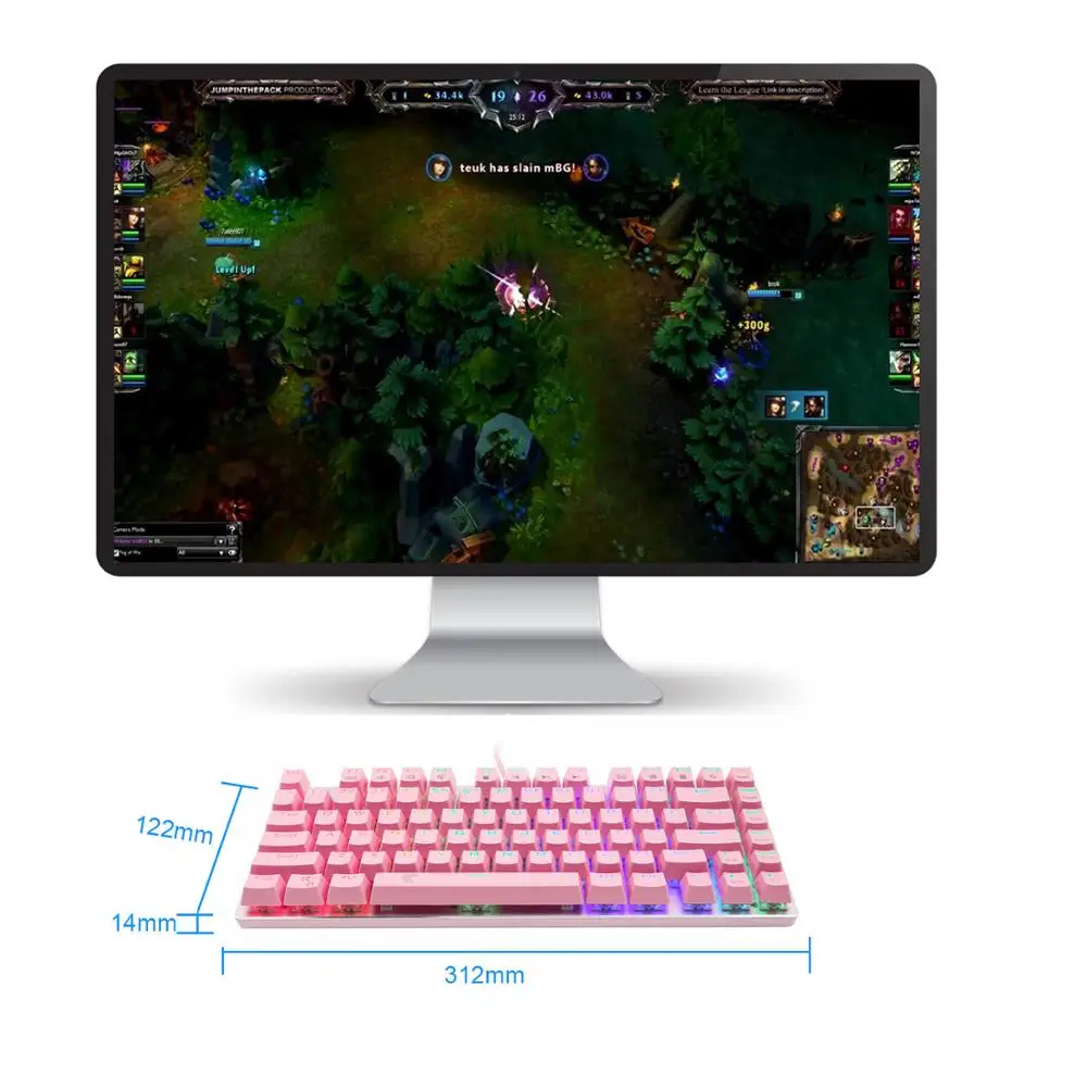 Z 88 компактная Механическая игровая клавиатура RGB подсветкой компактный дизайн DIY