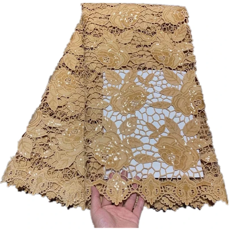 

Женская кружевная ткань, 2022, Высококачественная нигерийская гипюровая кружевная ткань, швейная африканская кружевная ткань для свадьбы DF21401