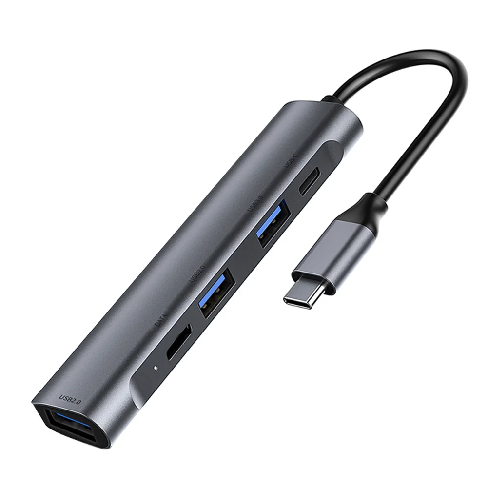 

Интерфейсы 5 в 1 usb-хаб Type C с PD 60 Вт, 20 В, 3 А, быстрая зарядка, пустотелый дизайн, дивертор тока для ноутбука